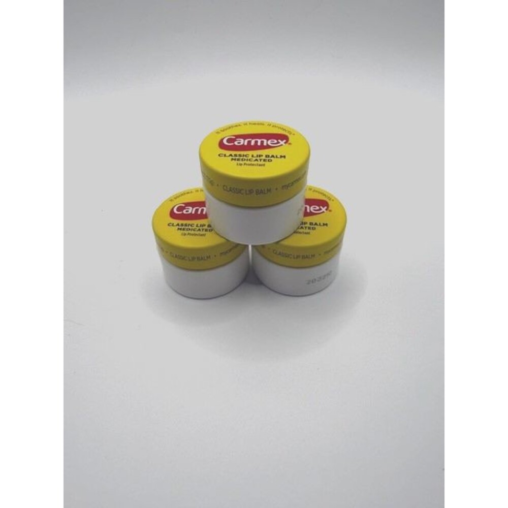 Carmex Classic Medicated Lip Balm Jar 3 Pack Moisturizing Dry Chapped Lips